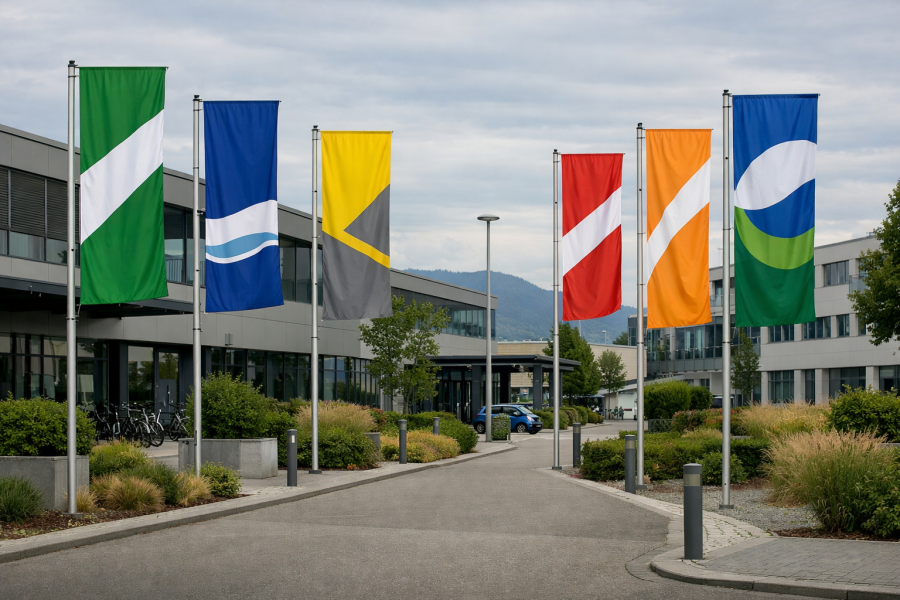 Individuell bedruckte Fahnen: Wirkung, die sichtbar wird